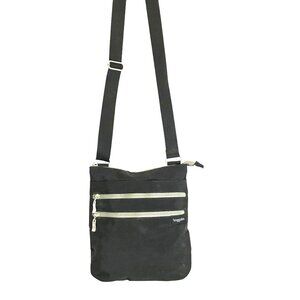 Baggallini Black Slim Crossbody Shoulder Bag